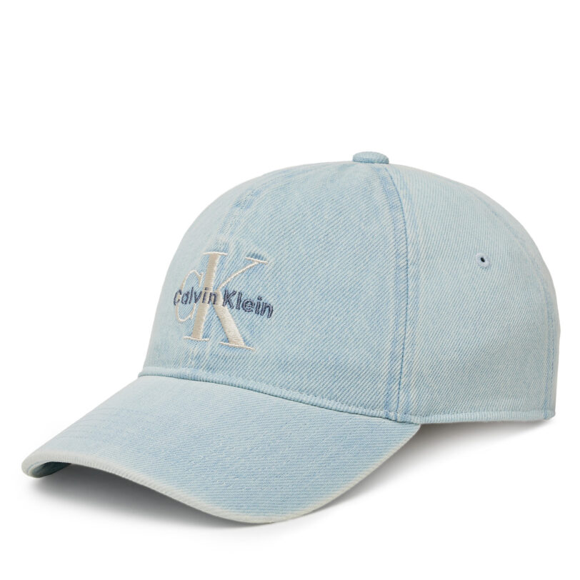 Шапка с козирка Calvin Klein Jeans Monologo LV04G5007G Син цвят на ниска цена