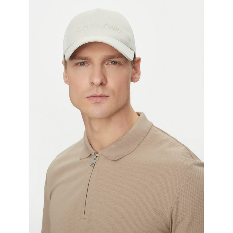 Шапка с козирка Calvin Klein K50K513015 Бежов цвят на ниска цена