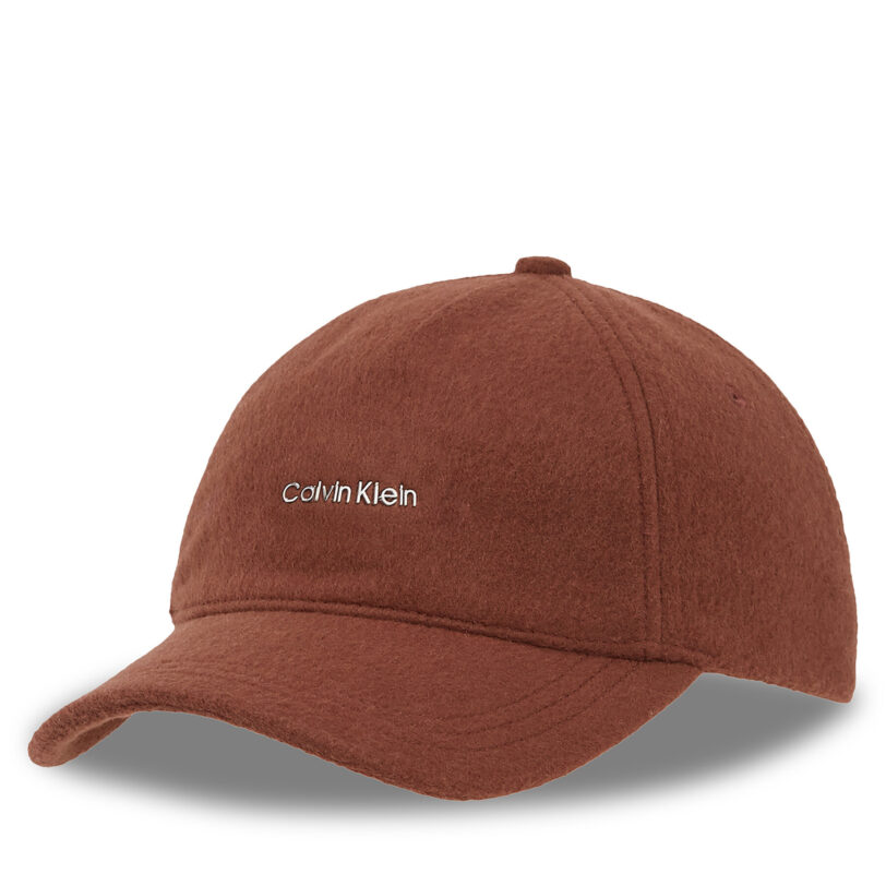 Шапка с козирка Calvin Klein K60K612364 Кафяв цвят на ниска цена