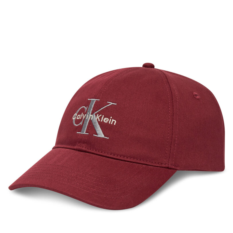 Шапка с козирка Calvin Klein LV04G5004G Червен цвят на ниска цена