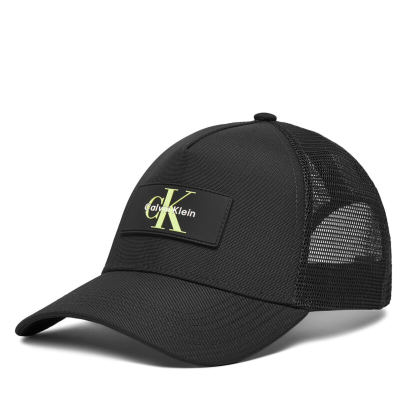 Шапка с козирка Calvin Klein Logo LV04D5025G Черен цвят на ниска цена