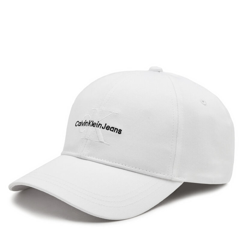 Шапка с козирка Calvin Klein Monologo Embro K50K512180 Бял цвят на ниска цена
