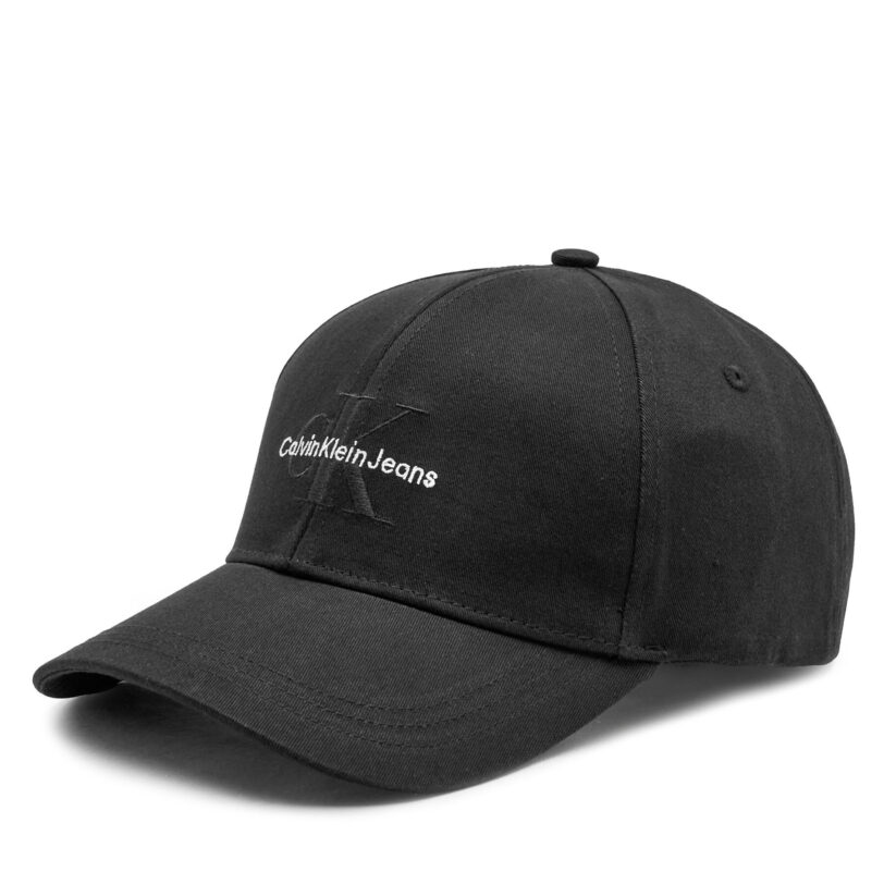 Шапка с козирка Calvin Klein Monologo Embro K50K512180 Черен цвят на ниска цена