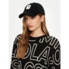 Шапка с козирка Guess AW5258 COT01 Черен цвят на ниска цена