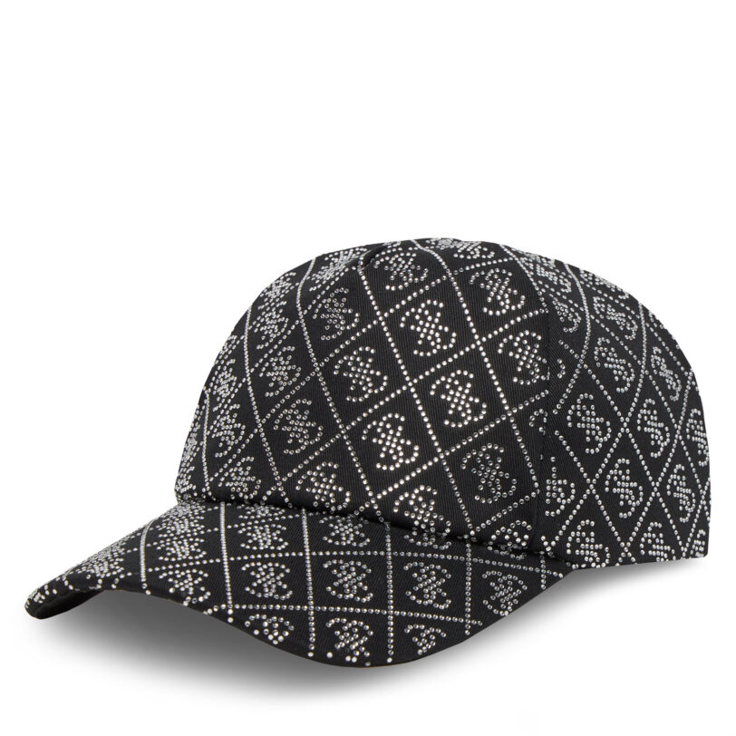 Шапка с козирка Guess AW5284 COT01 Черен цвят на ниска цена