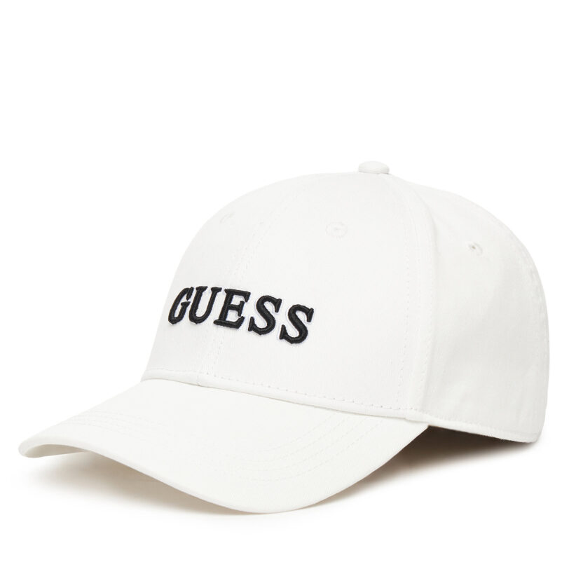 Шапка с козирка Guess AW5360 COT01 Бял цвят на ниска цена