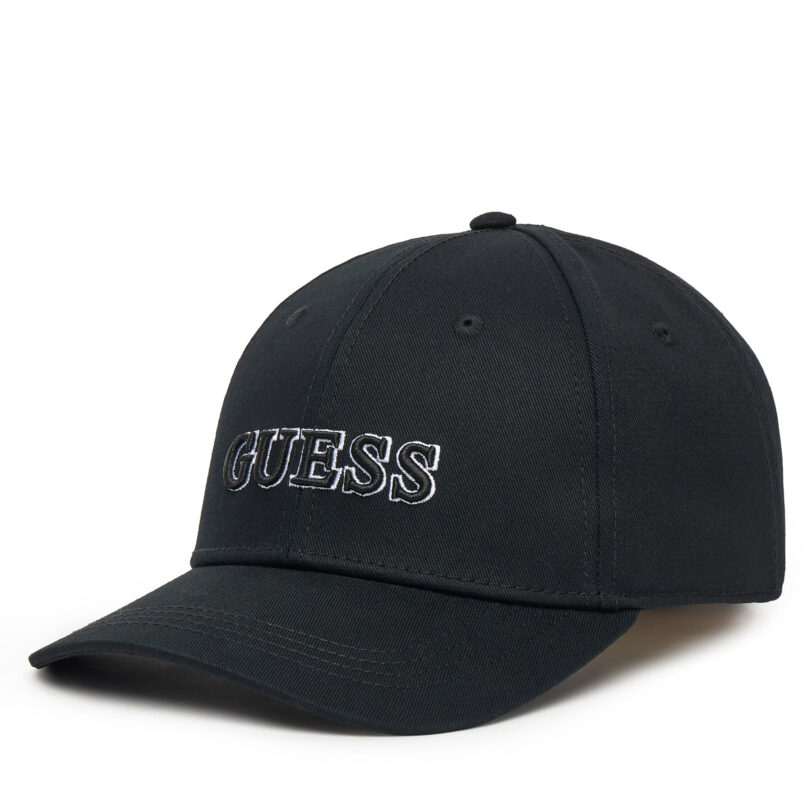 Шапка с козирка Guess AW5360 COT01 Черен цвят на ниска цена