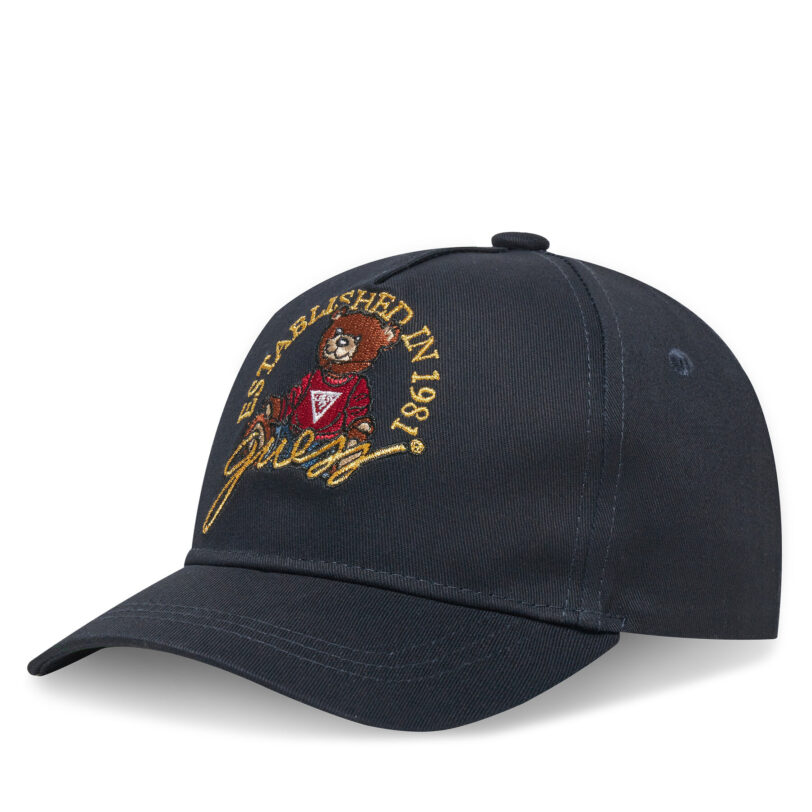Шапка с козирка Guess H5RZ09 WO08O Тъмносин цвят на ниска цена