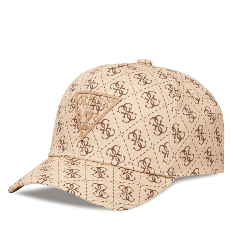 Шапка с козирка Guess H5YZ03 WO08O Бежов цвят на ниска цена