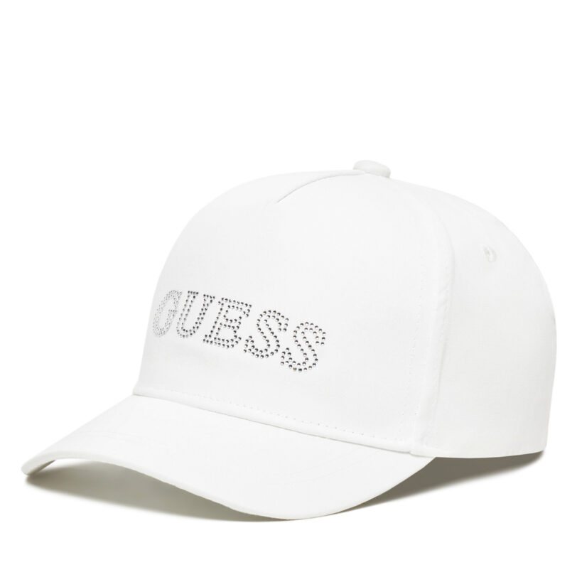 Шапка с козирка Guess J5RZ40 WO08O Бял цвят на ниска цена