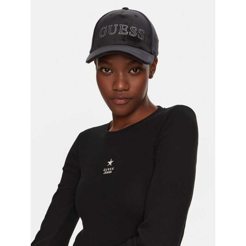 Шапка с козирка Guess V4BZ04 KBXI2 Черен цвят на ниска цена