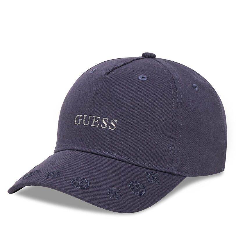 Шапка с козирка Guess V5YZ01 WFKN0 Тъмносин цвят на ниска цена