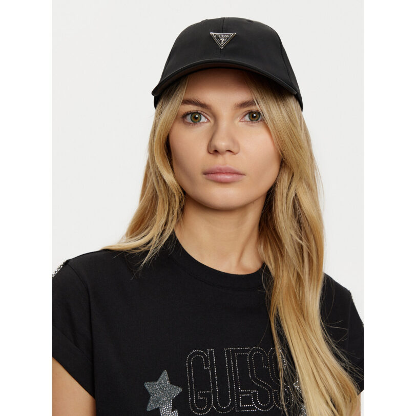Шапка с козирка Guess W4BZ36 WGJP2 Черен цвят на ниска цена