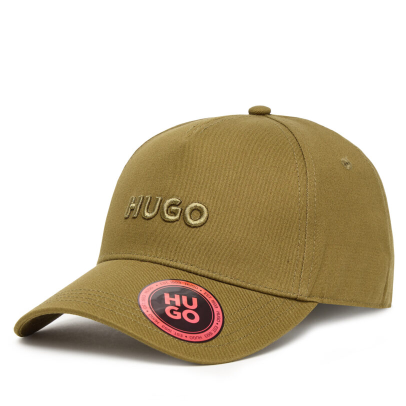 Шапка с козирка HUGO 50533410 Зелен цвят на ниска цена