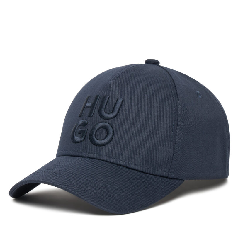Шапка с козирка HUGO Jude 50533409 Тъмносин цвят на ниска цена