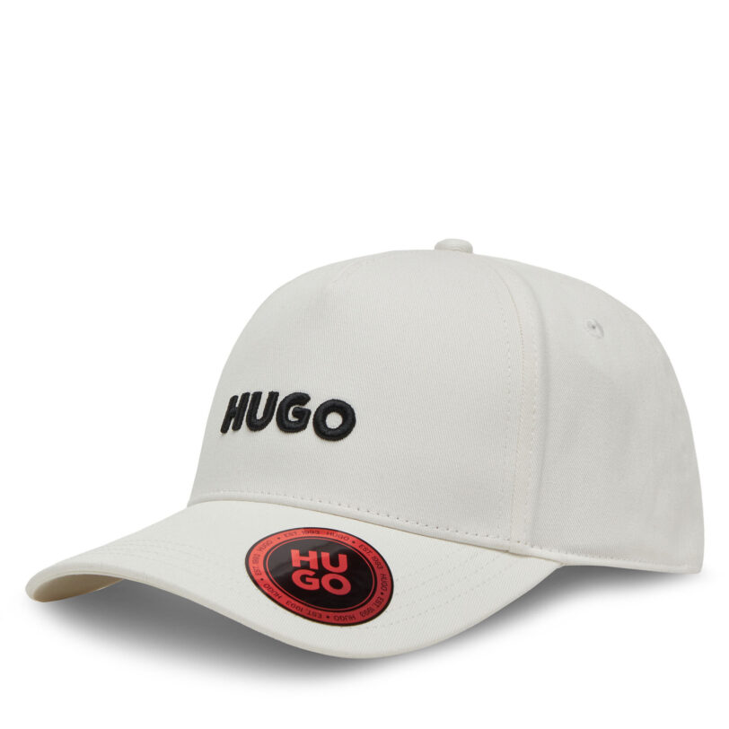 Шапка с козирка HUGO Jude 50533410 Бял цвят на ниска цена