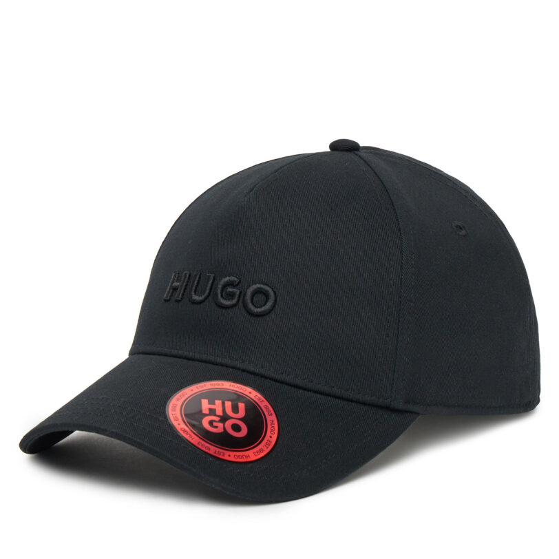 Шапка с козирка HUGO Jude 50533410 Черен цвят на ниска цена