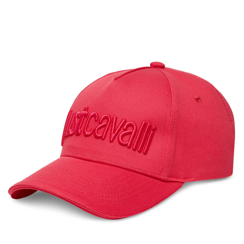 Шапка с козирка Just Cavalli 78RAZK30 ZG192 Червен цвят на ниска цена