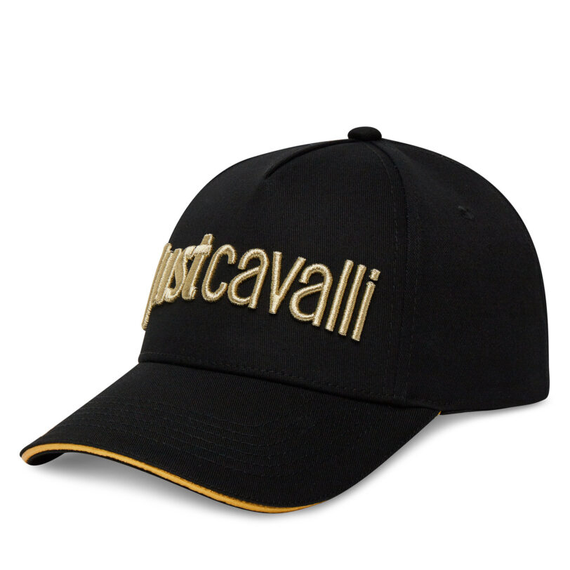 Шапка с козирка Just Cavalli 78RAZK30 ZG192 Черен цвят на ниска цена
