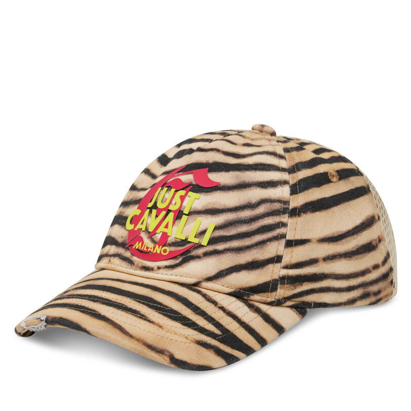 Шапка с козирка Just Cavalli 78RAZK70 ZG348 Кафяв цвят на ниска цена