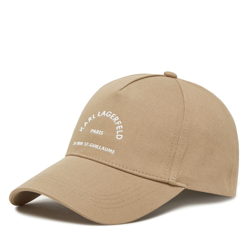 Шапка с козирка KARL LAGERFELD A1W33201 Бежов цвят на ниска цена
