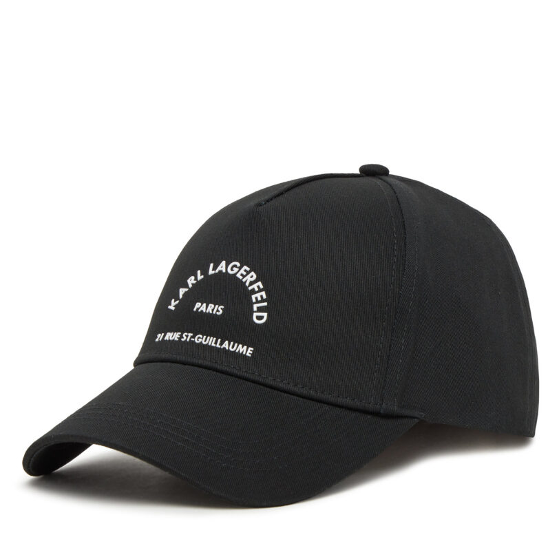 Шапка с козирка KARL LAGERFELD A1W33201 Черен цвят на ниска цена