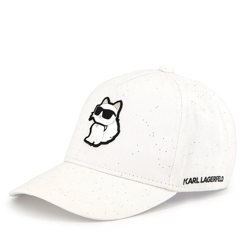 Шапка с козирка KARL LAGERFELD Z30386 Бял цвят на ниска цена