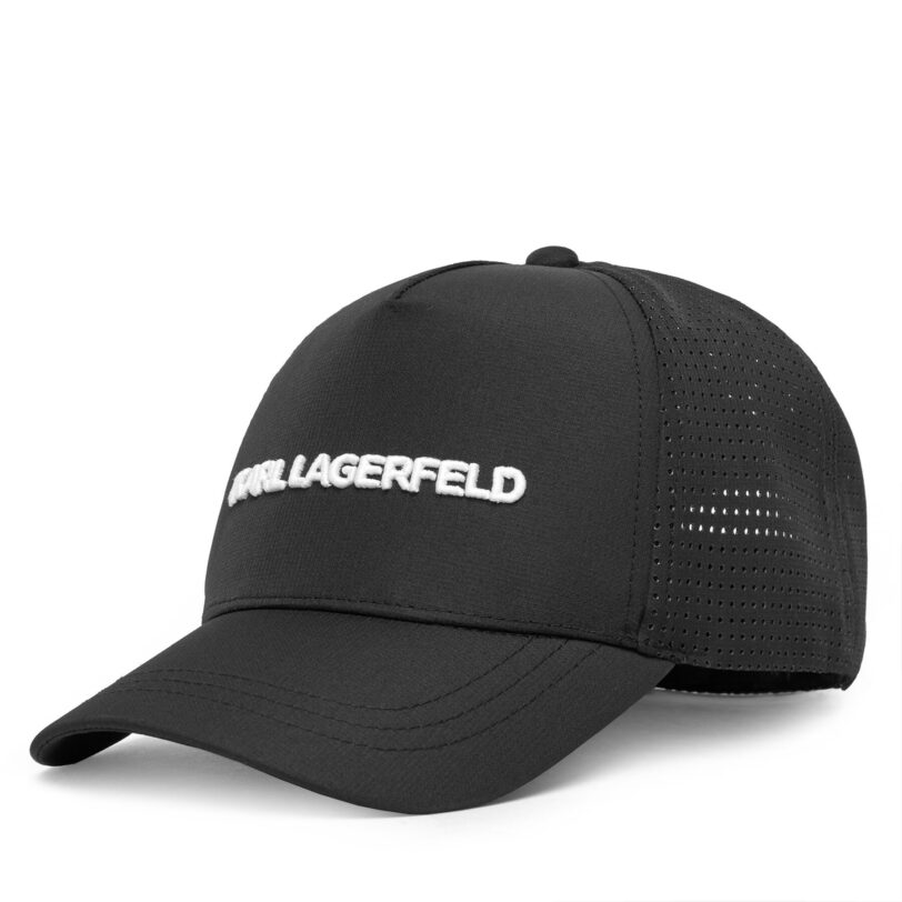 Шапка с козирка KARL LAGERFELD Z30395 Черен цвят на ниска цена