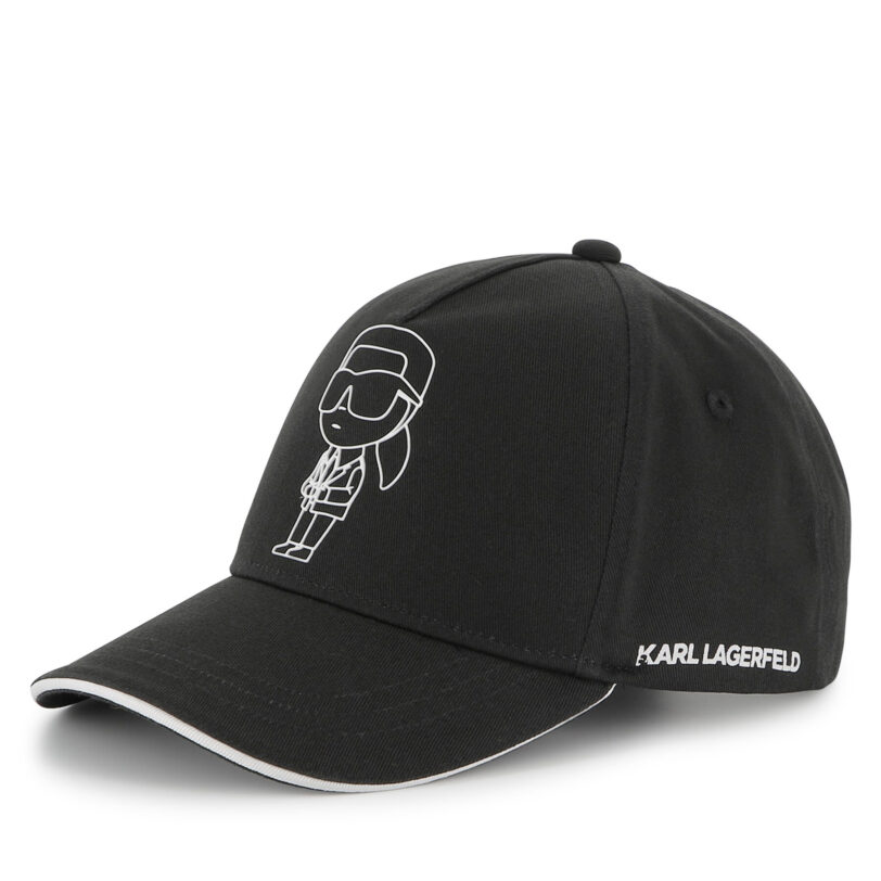 Шапка с козирка KARL LAGERFELD Z30396 Черен цвят на ниска цена