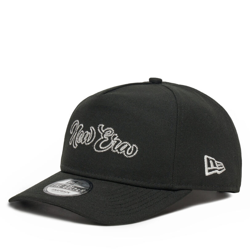 Шапка с козирка New Era Chain Stitch Golfer 60580851 Черен цвят на ниска цена