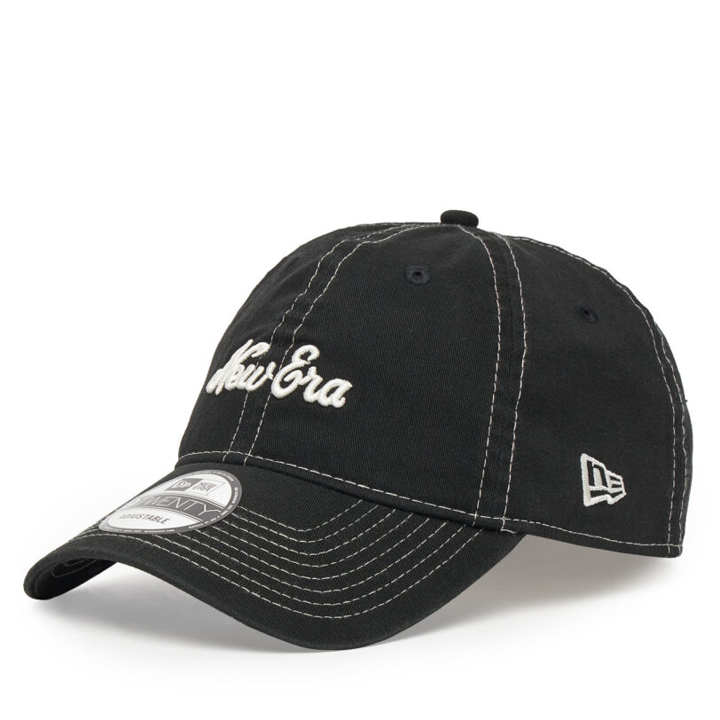 Шапка с козирка New Era Contrast Stitch 9TWENTY 60595289 Черен цвят на ниска цена
