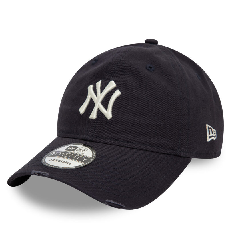 Шапка с козирка New Era Distressed 9Forty New York Yankees 60595226 Тъмносин цвят на ниска цена