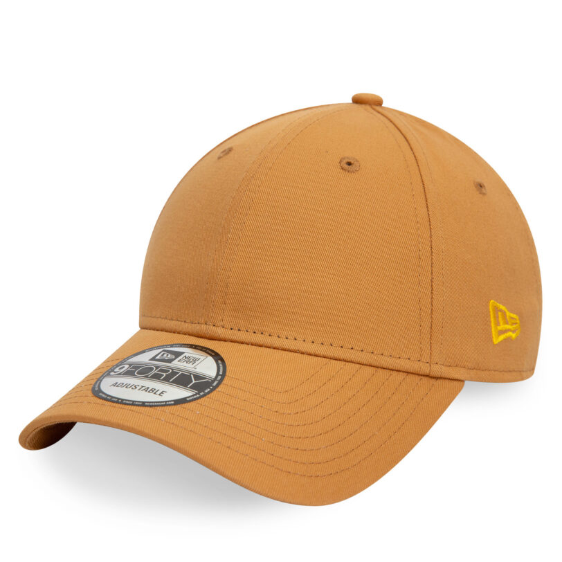 Шапка с козирка New Era Essential 9FORTY 60595164 Жълт цвят на ниска цена