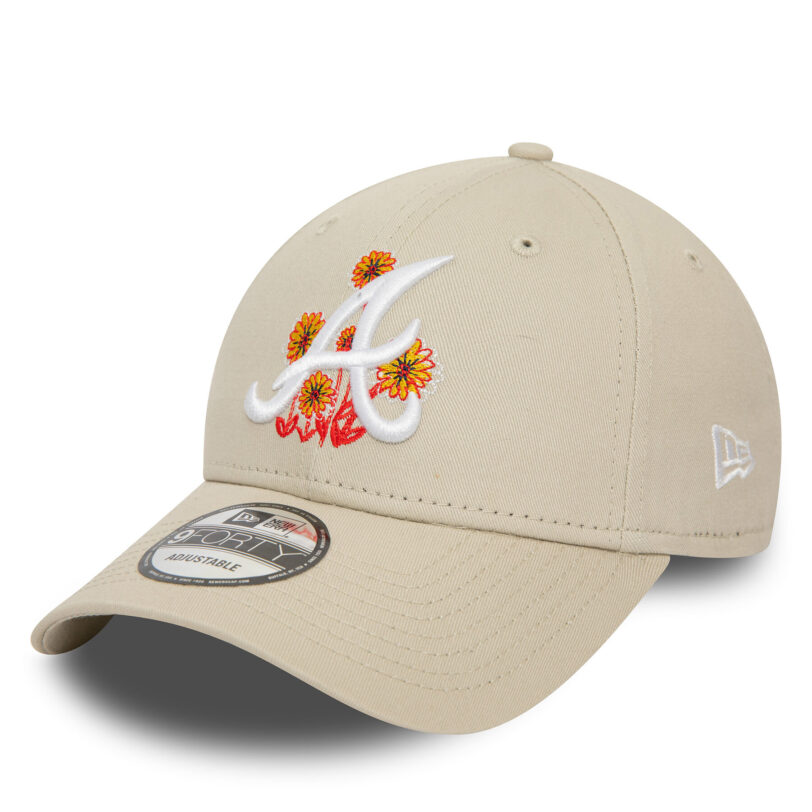 Шапка с козирка New Era Flower Icon 940 Braves 60435112 Бежов цвят на ниска цена