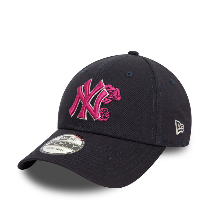 Шапка с козирка New Era Flower Icon 9Forty 60565527 Тъмносин цвят на ниска цена