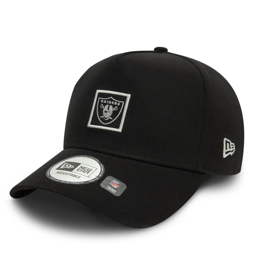 Шапка с козирка New Era Las Vegas Raiders Metallic Patch 9FORTY E-Frame 60580709 Черен цвят на ниска цена