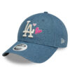 Шапка с козирка New Era Los Angeles Dodgers Denim Icon 9Forty 60595350 Син цвят на ниска цена