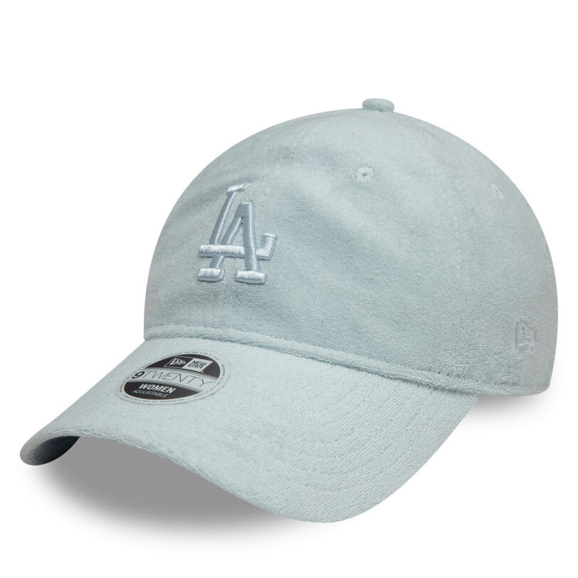 Шапка с козирка New Era Los Angeles Dodgers Towelling 9Twenty 60595346 Светлосиньо цвят на ниска цена