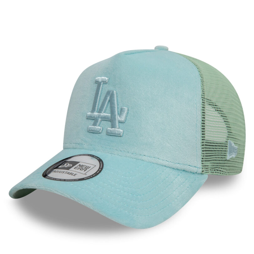 Шапка с козирка New Era Los Angeles Dodgers Velour 60595361 Син цвят на ниска цена