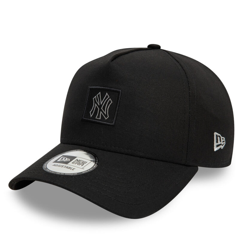 Шапка с козирка New Era Metallic Patch Eframe New York Yankees 60595208 Черен цвят на ниска цена