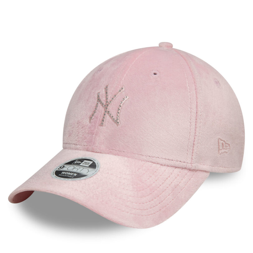 Шапка с козирка New Era New York Yankees Diamante Velour 9Forty 60595353 Розов цвят на ниска цена