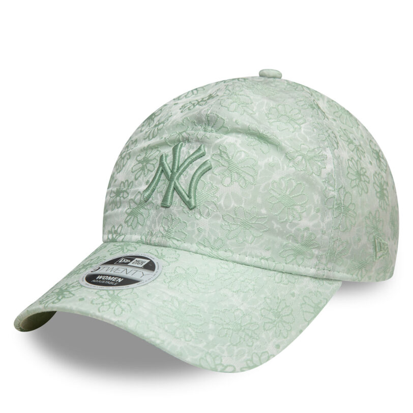 Шапка с козирка New Era New York Yankees Floral 9Twenty 60595377 Зелен цвят на ниска цена