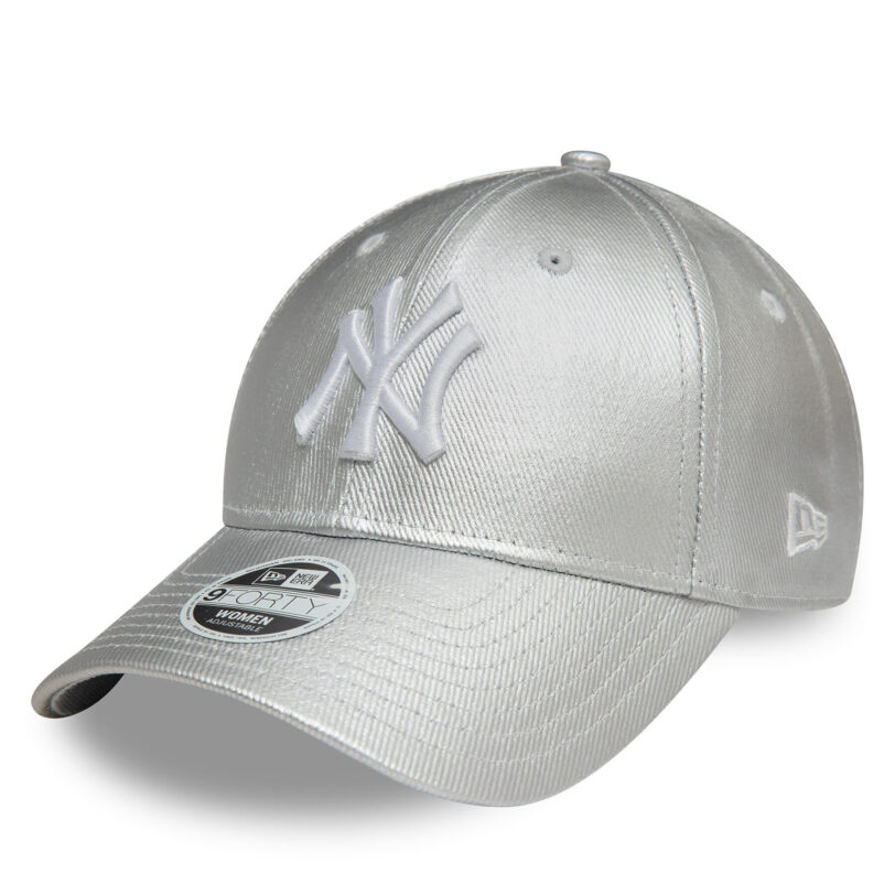 Шапка с козирка New Era New York Yankees Met Denim 9Forty 60595374 Сребрист цвят на ниска цена