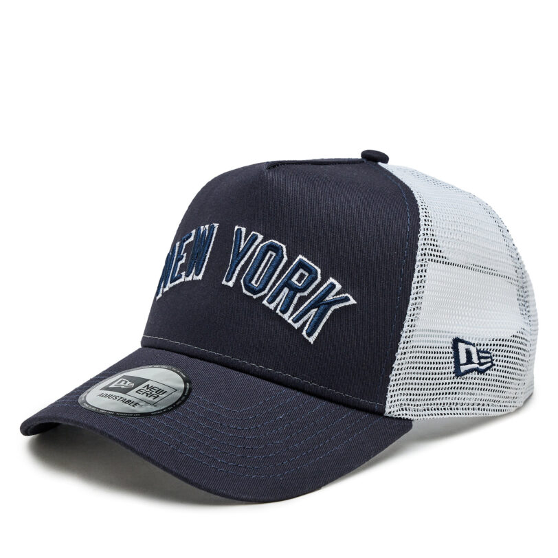 Шапка с козирка New Era Team Script Trucker Nyy 60364216 Черен цвят на ниска цена