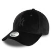 Шапка с козирка New Era Velour Midi New York Yankees 9FORTY 60580759 Черен цвят на ниска цена