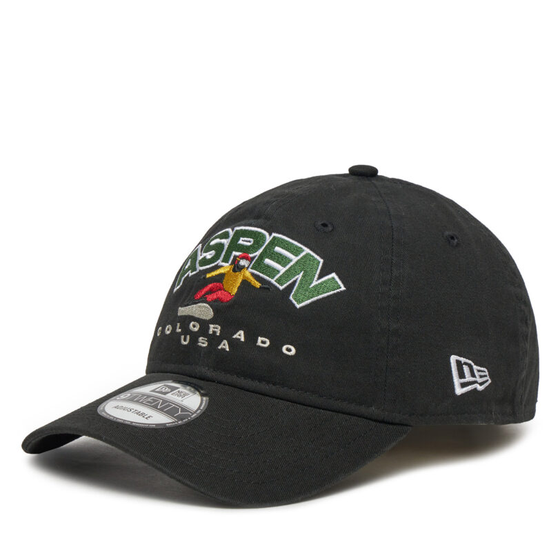 Шапка с козирка New Era Washed Aspen Ski 9TWENTY 60580870 Черен цвят на ниска цена