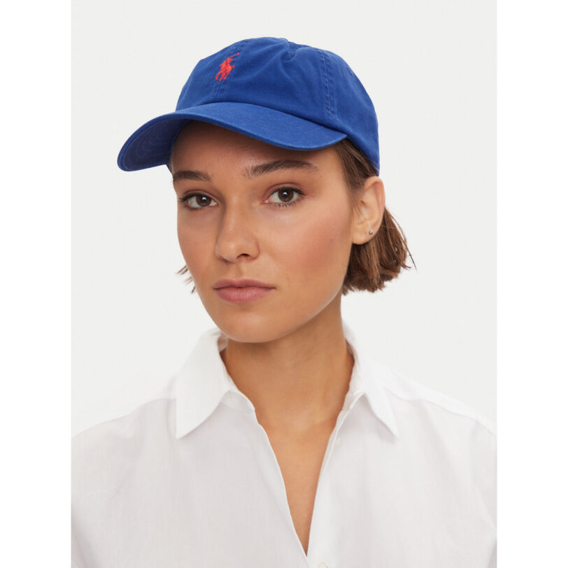 Шапка с козирка Polo Ralph Lauren 211912843008 Син цвят на ниска цена