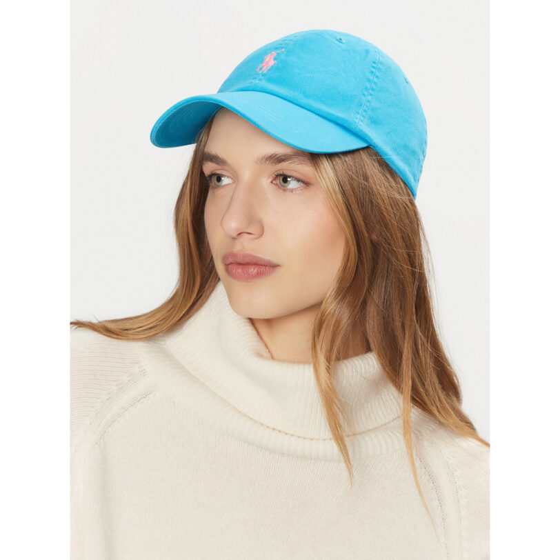 Шапка с козирка Polo Ralph Lauren 211912843012 Син цвят на ниска цена