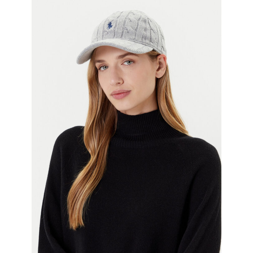 Шапка с козирка Polo Ralph Lauren 455981420004 Сив цвят на ниска цена
