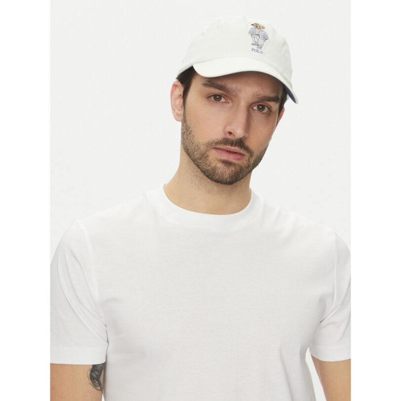 Шапка с козирка Polo Ralph Lauren 710963775001 Екрю цвят на ниска цена